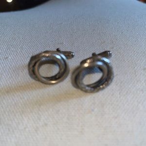 Vintage alisa sterling silver traverse cuff links